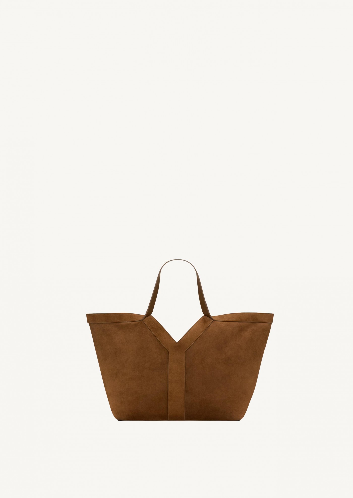 Cabas Y tote en suède camel Saint Laurent