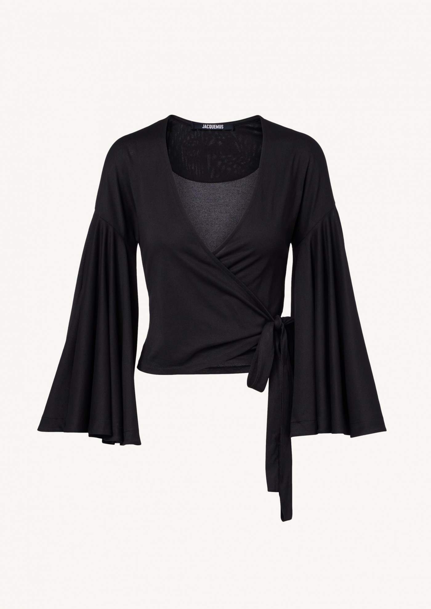 Black Ventadou Wrap-Around Top Jacquemus