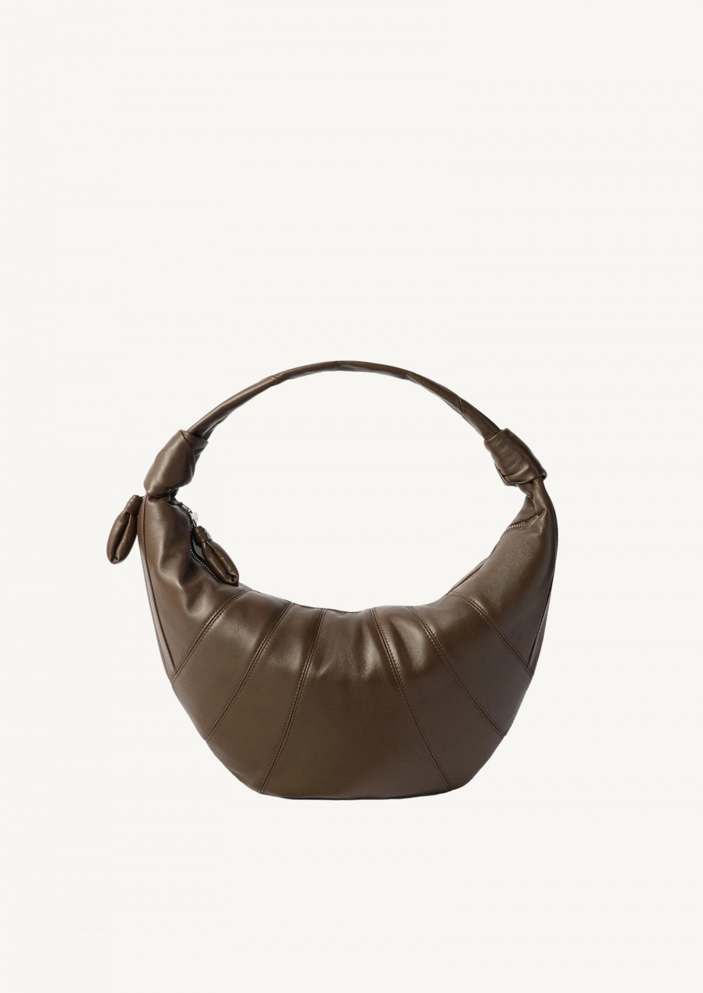 FORTUNE CROISSANT BAG IN LEATHER OTTER