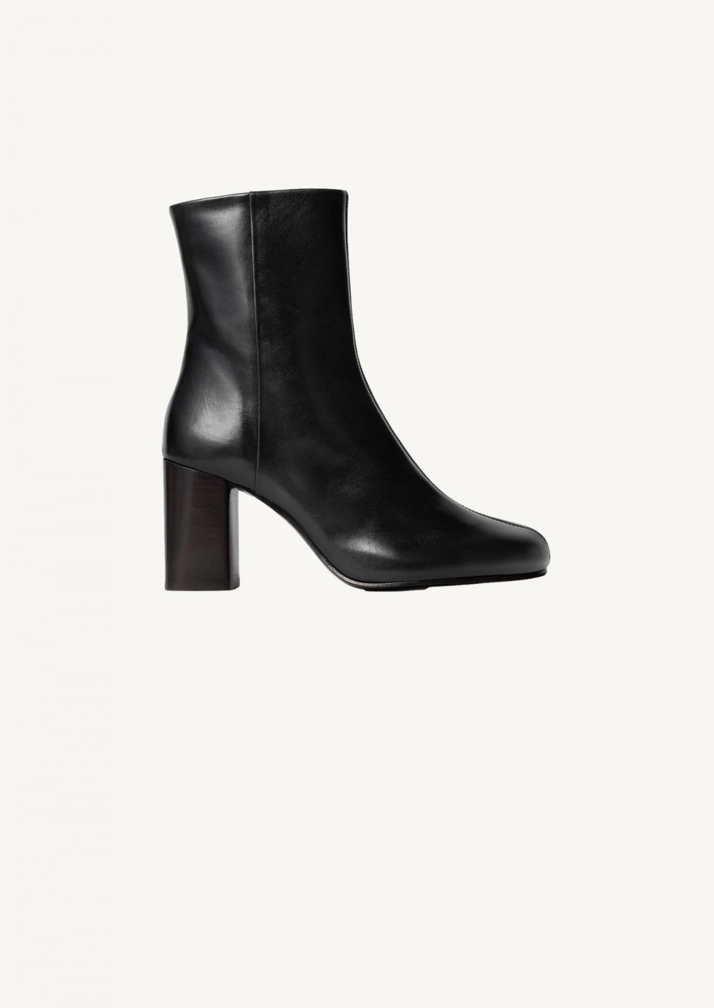 BOTTINES ANATOMIC À TALONS HAUTS EN CUIR NOIR