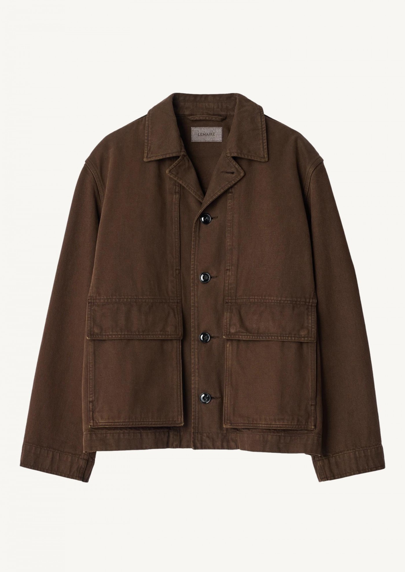 BOXY JACKET IN THICK, PIECE-DYED CRUSHED TWILL