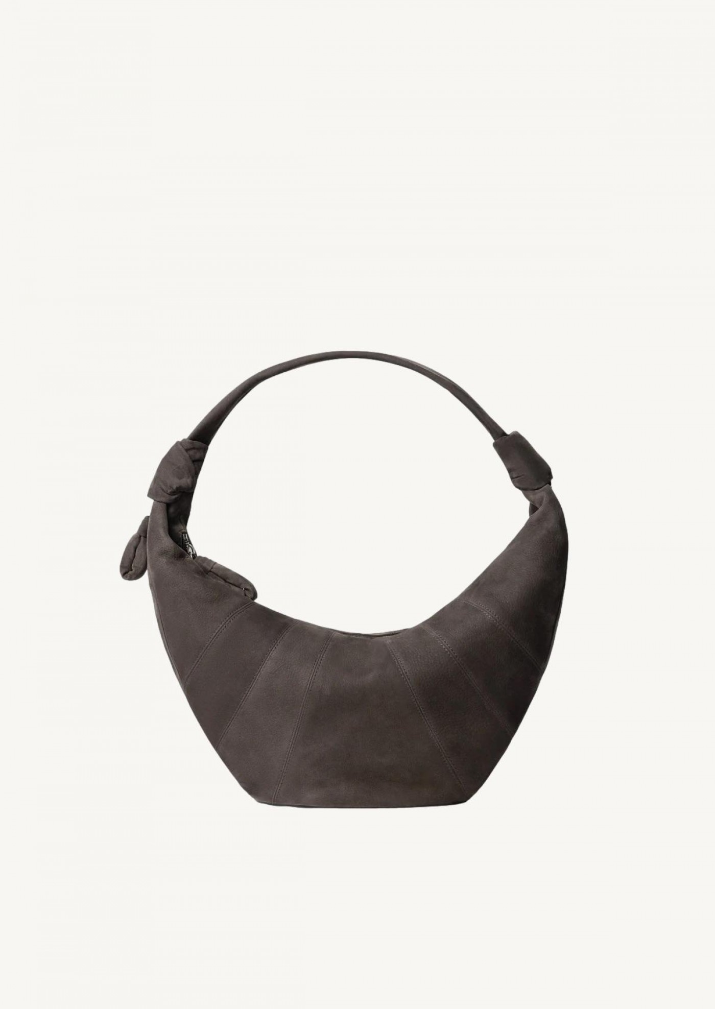 FORTUNE CROISSANT BAG IN ALPACA NUBUCK