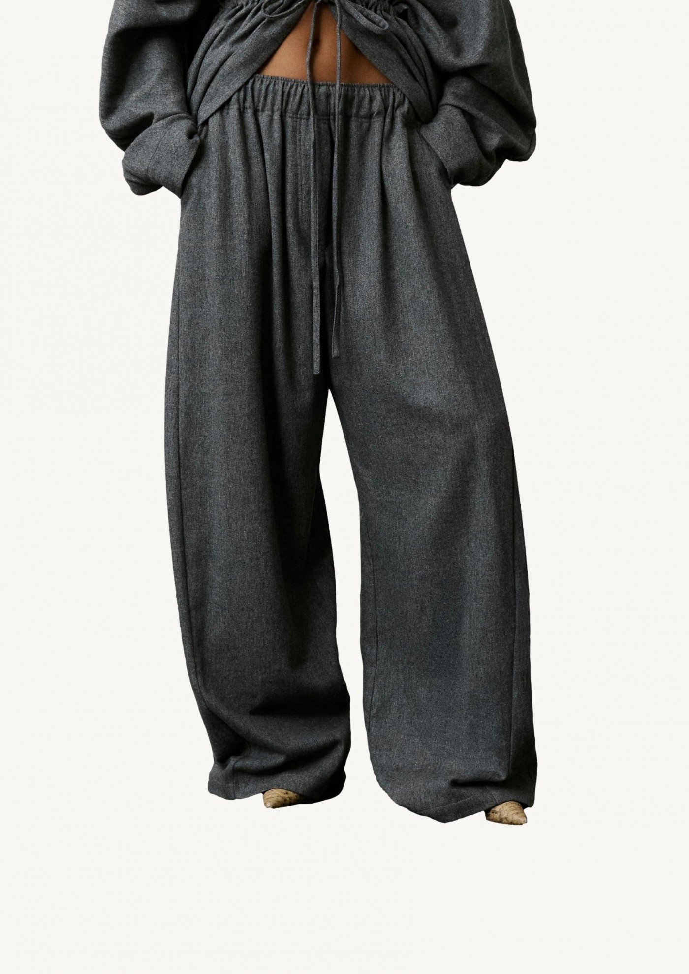 Pantalon laine DORA GREY LIGHT