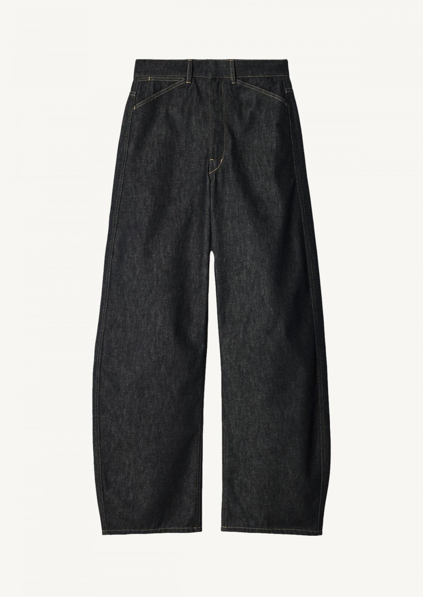 PANTALON COURBÉ TAILLE HAUTE EN JEAN SLATE Lemaire
