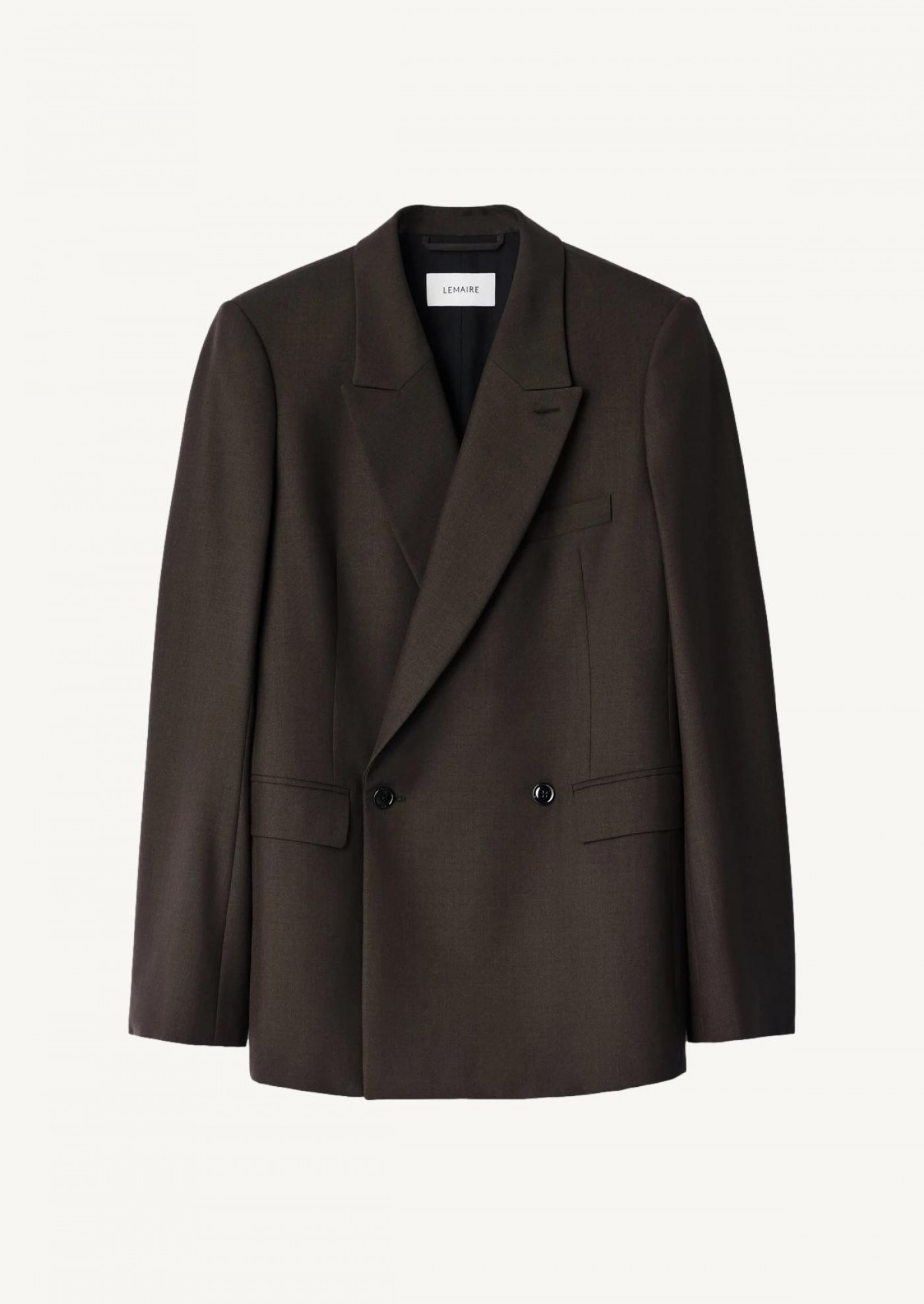 VESTE COSTUMÉE À DOUBLE BOUTONNAGE EN MÉLANGE DE LAINE TROPICALE