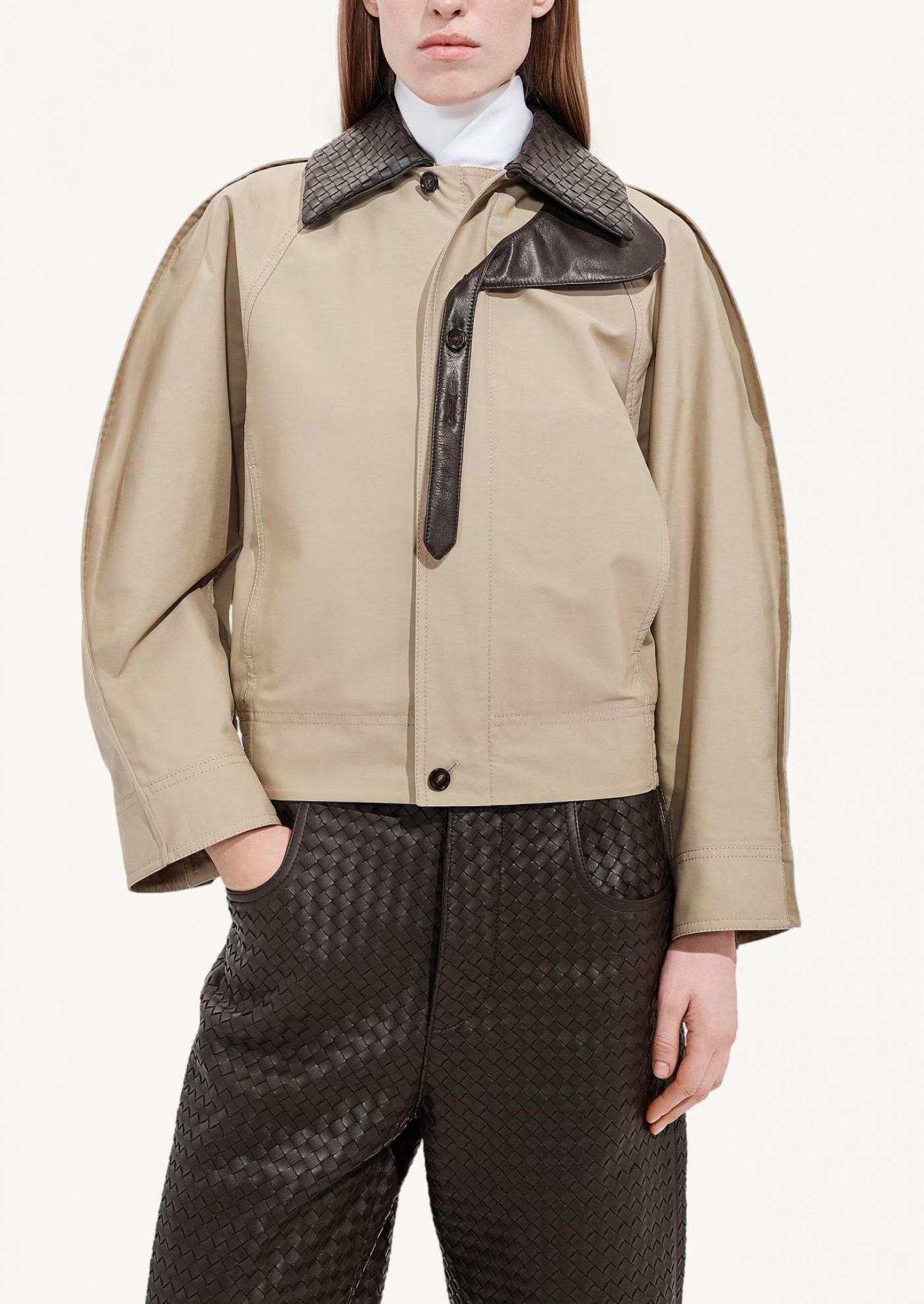 Blouson en coton INTRACCIATO Bottega Veneta