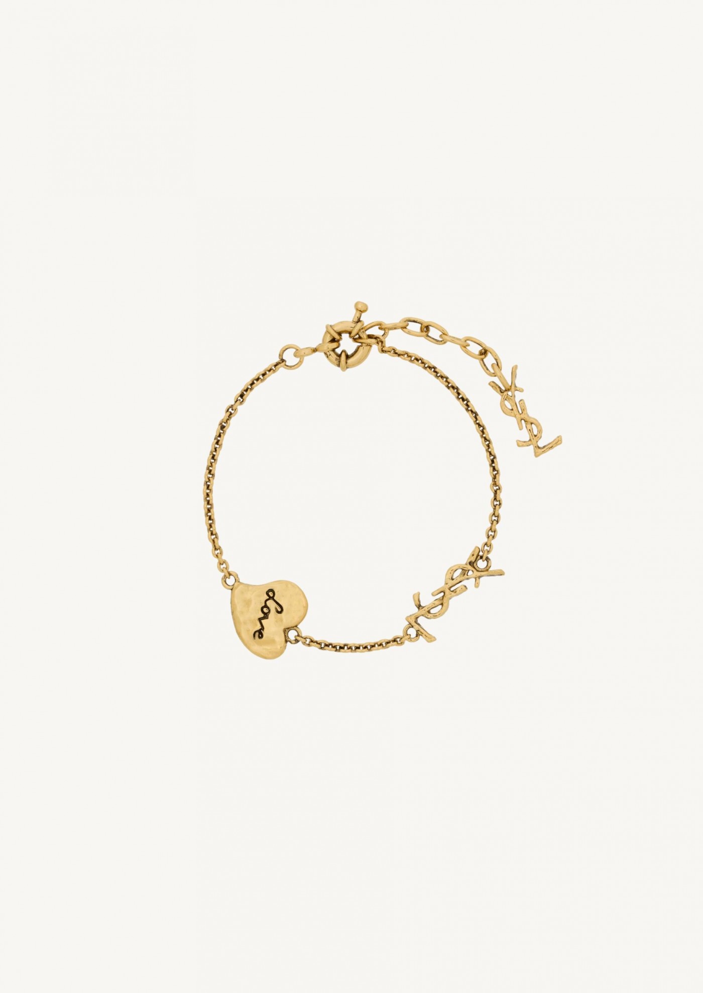 CASSANDRE heart bracelet in brass Saint Laurent