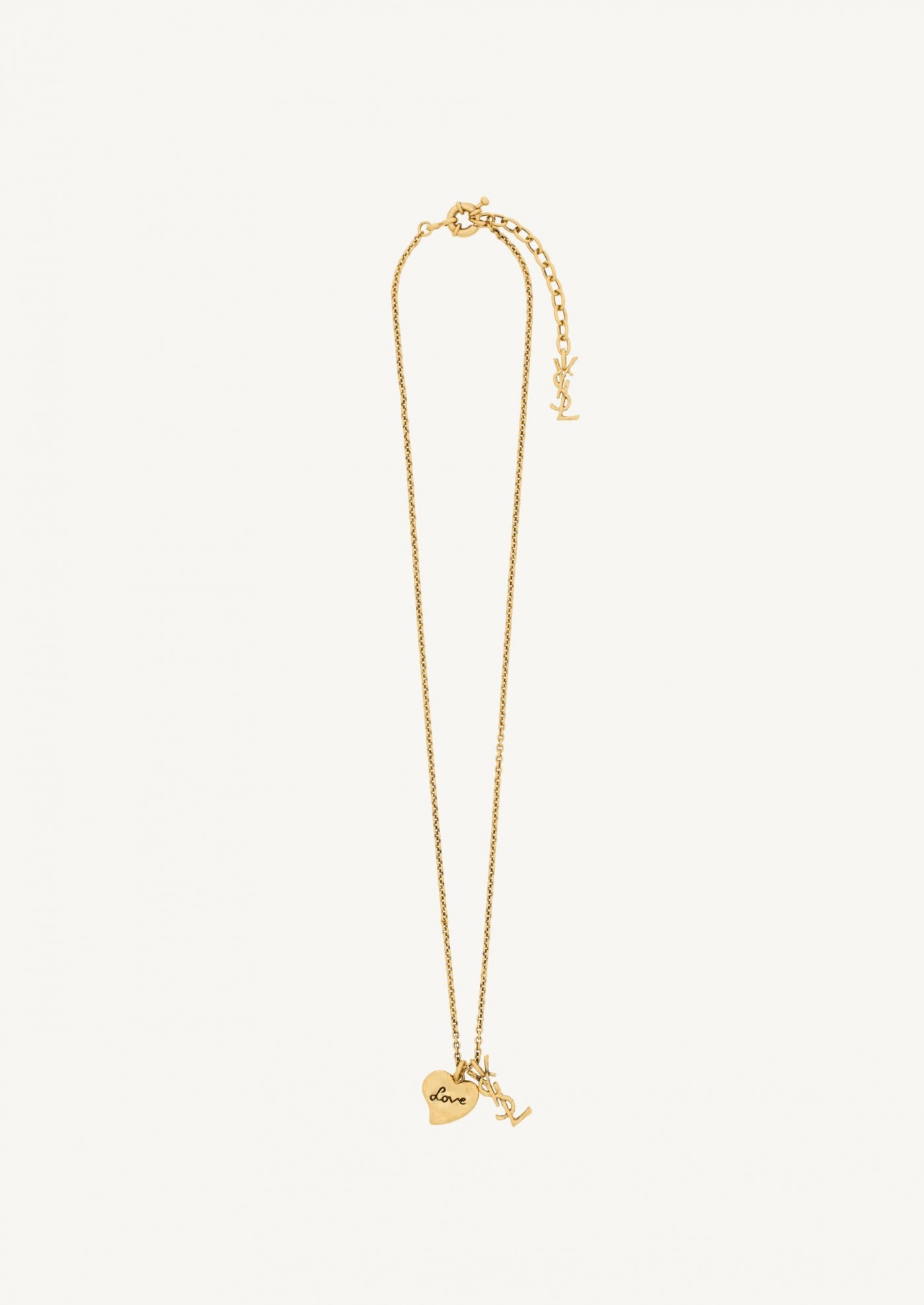 CASSANDRE heart necklace in brass Saint Laurent