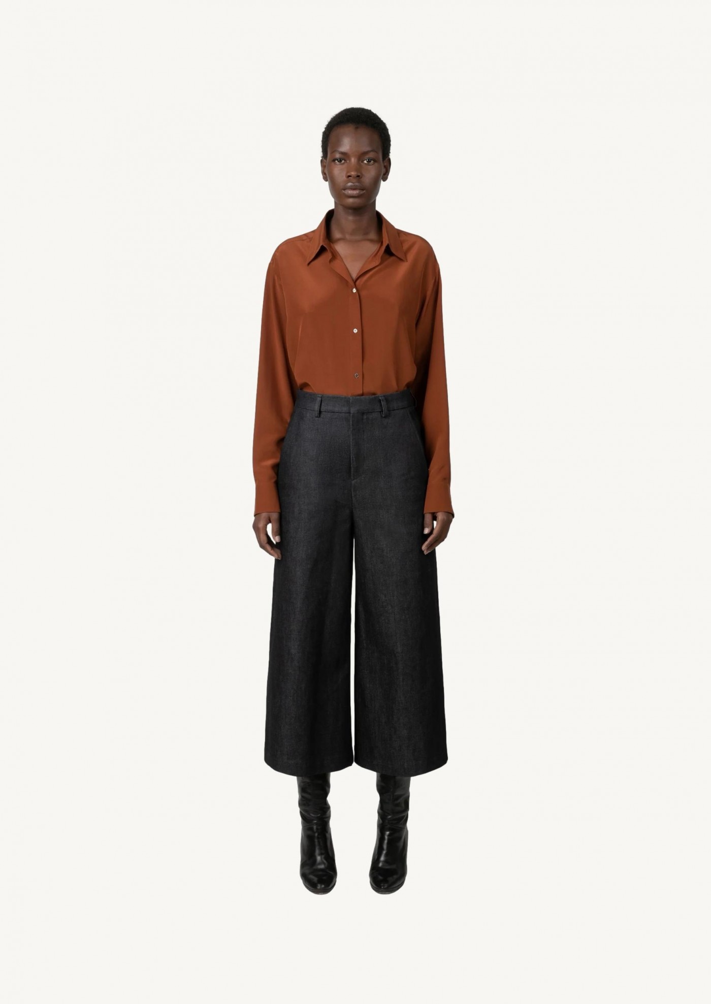Silk crepe shirt BRICK LEON