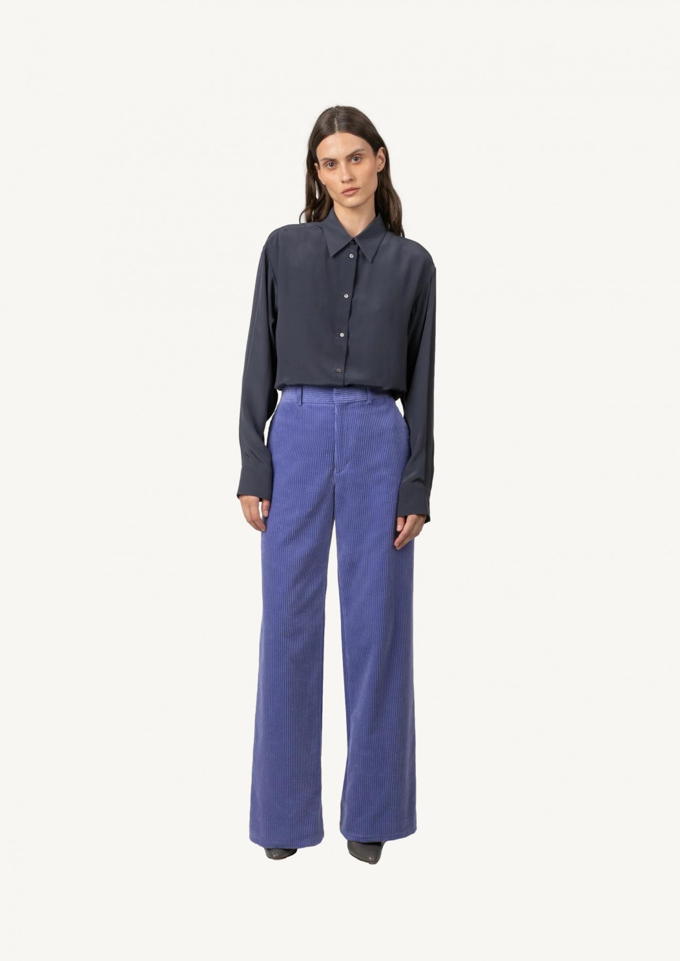 Silk crepe shirt SLATE LEON