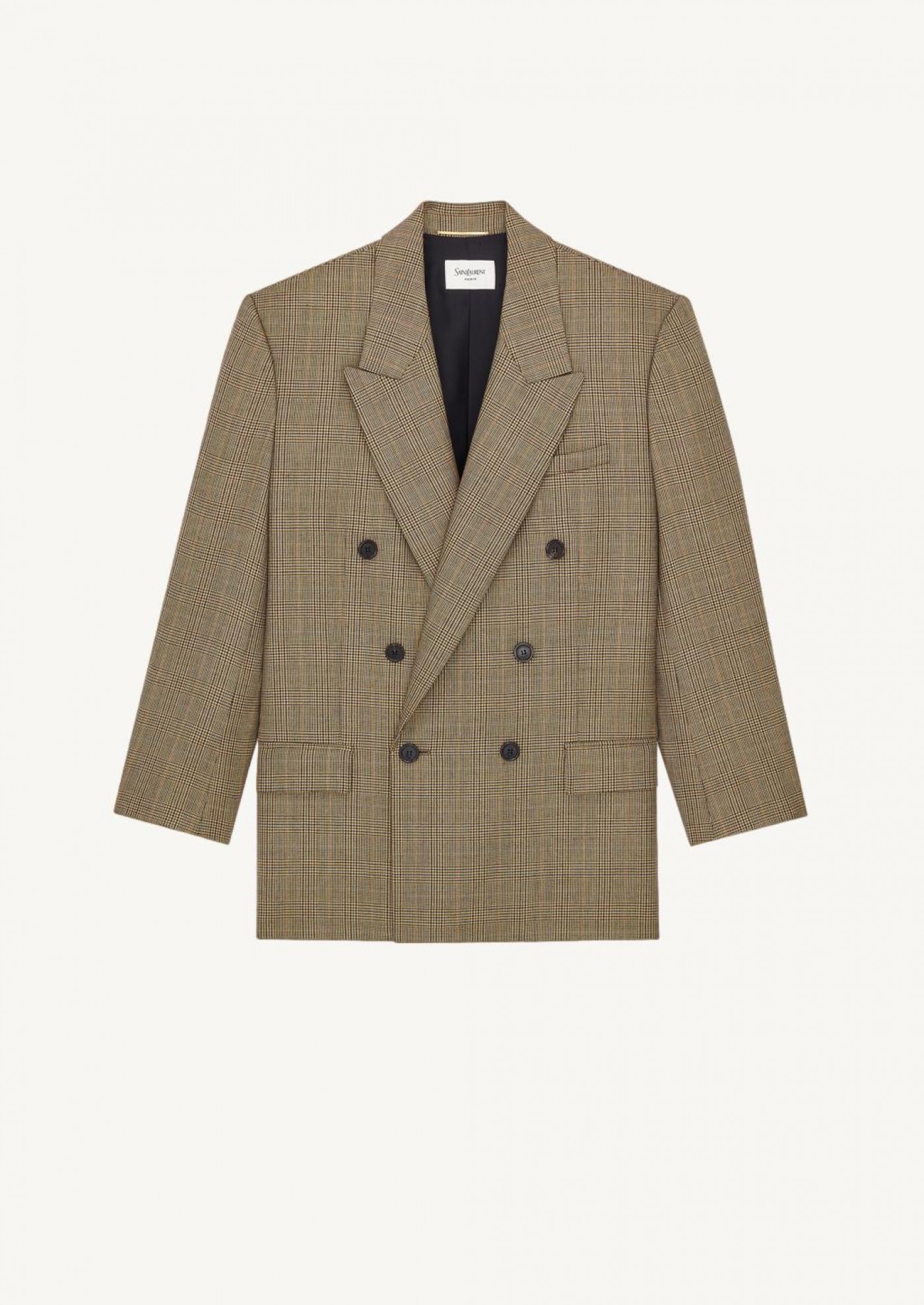 Veste en laine Prince de Galles à double boutonnage