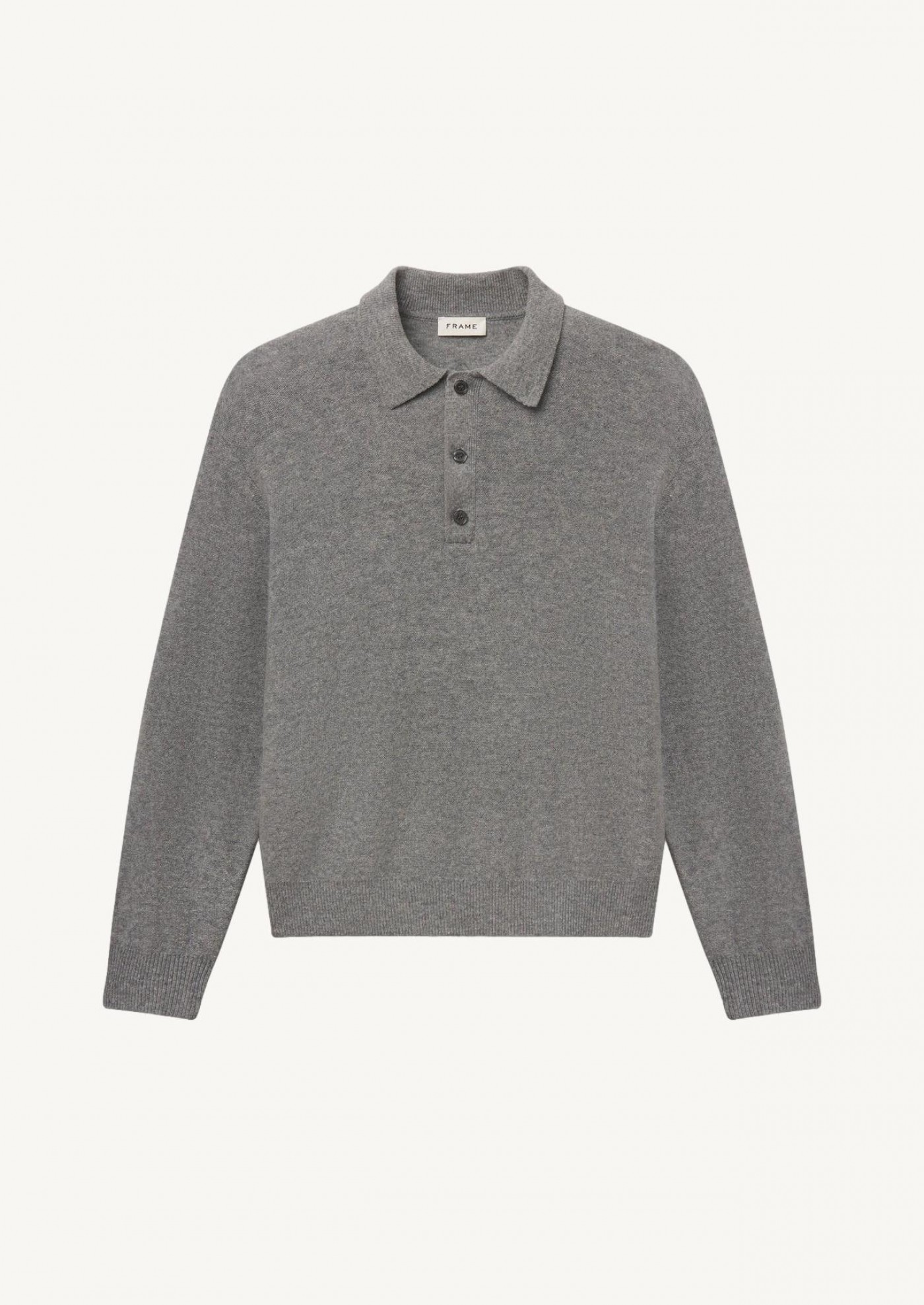 Boiled Wool Polo Sweater