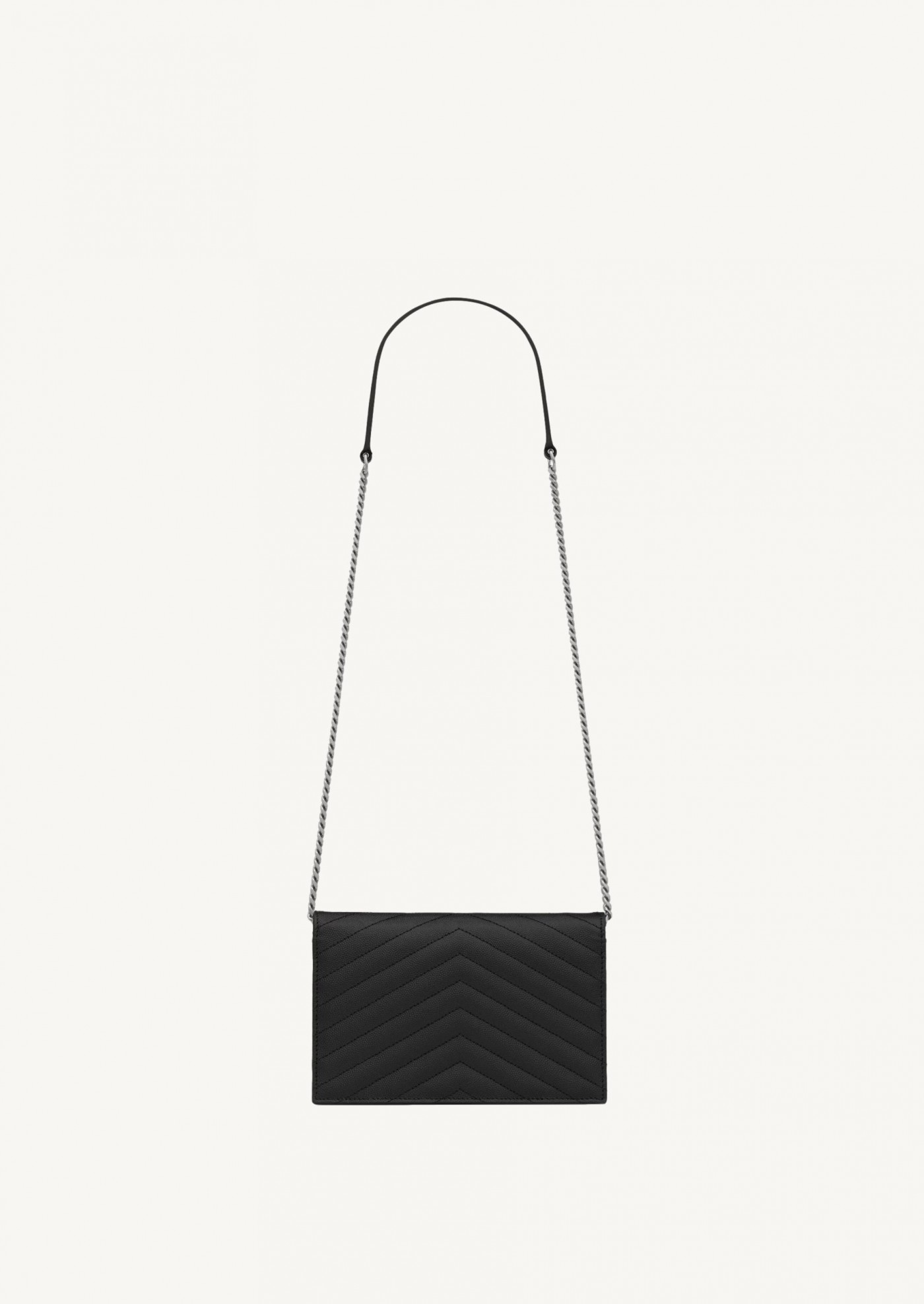 CASSANDRE Envelope Chain Wallet in grained leather