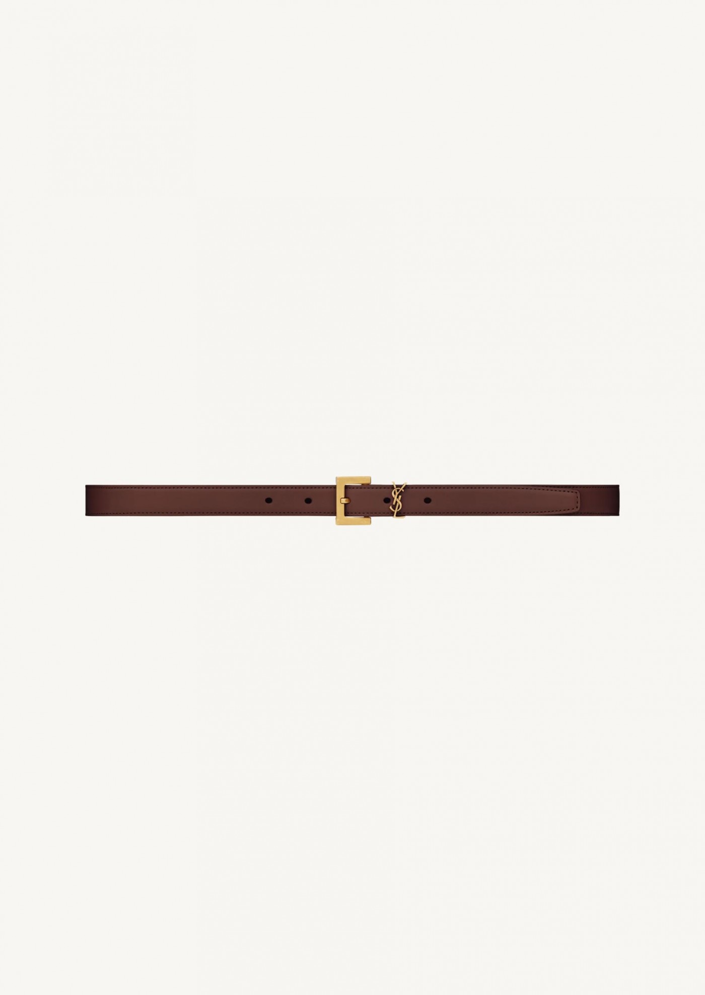 CASSANDRE slim smooth leather belt