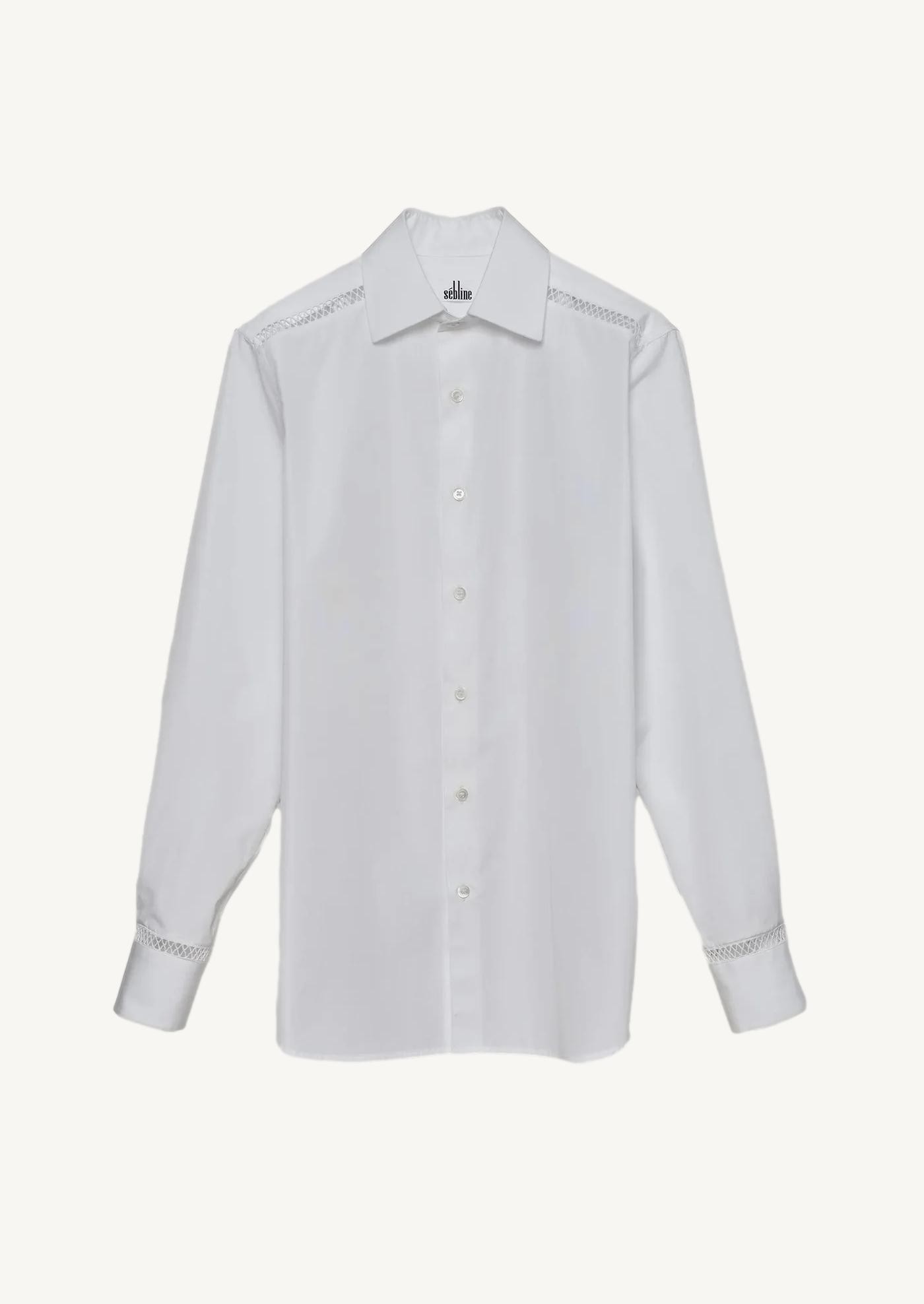 WHITE VENETIAN WORK SHIRT
