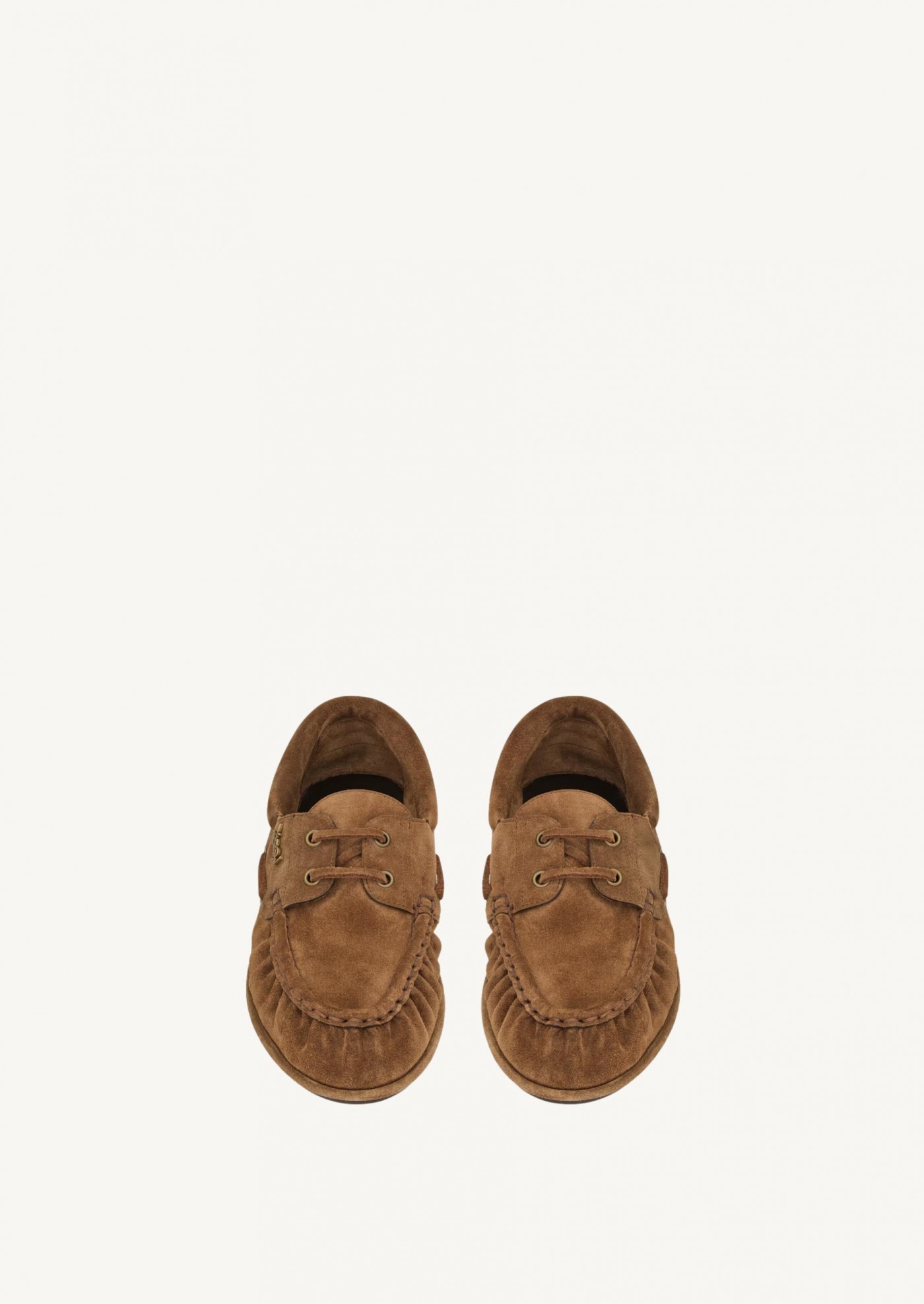 THE BROWN SUEDE BOAT LOAFER Saint Laurent