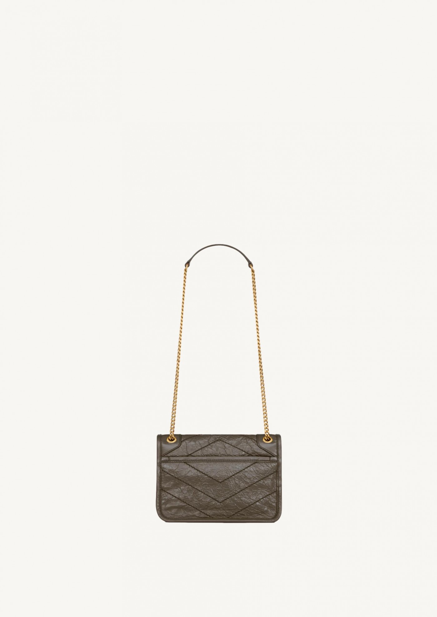 NIKI BABY CUIR VINTAGE KAKI Saint Laurent