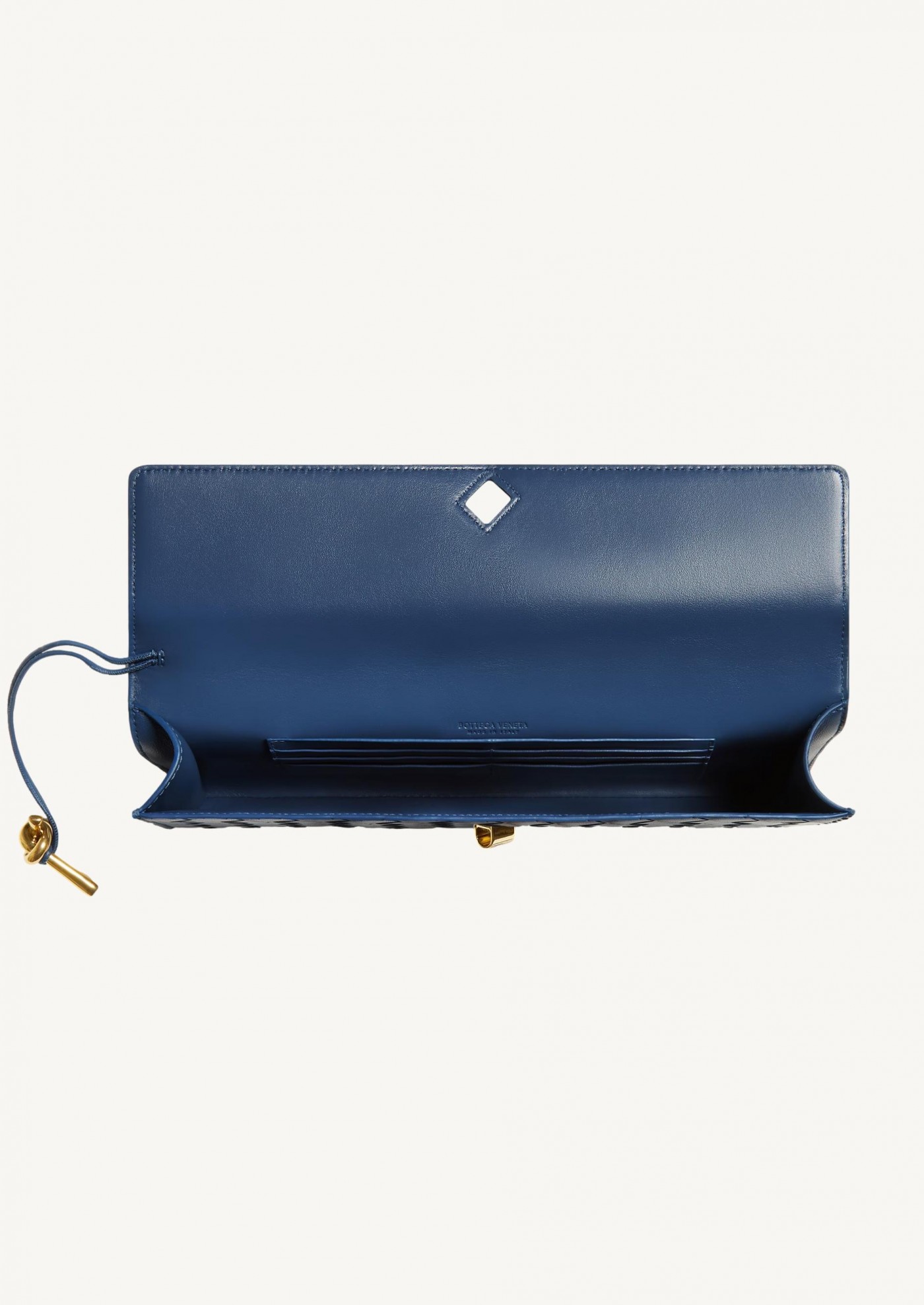Andiamo Clutch in Venezia Blue Bottega Veneta