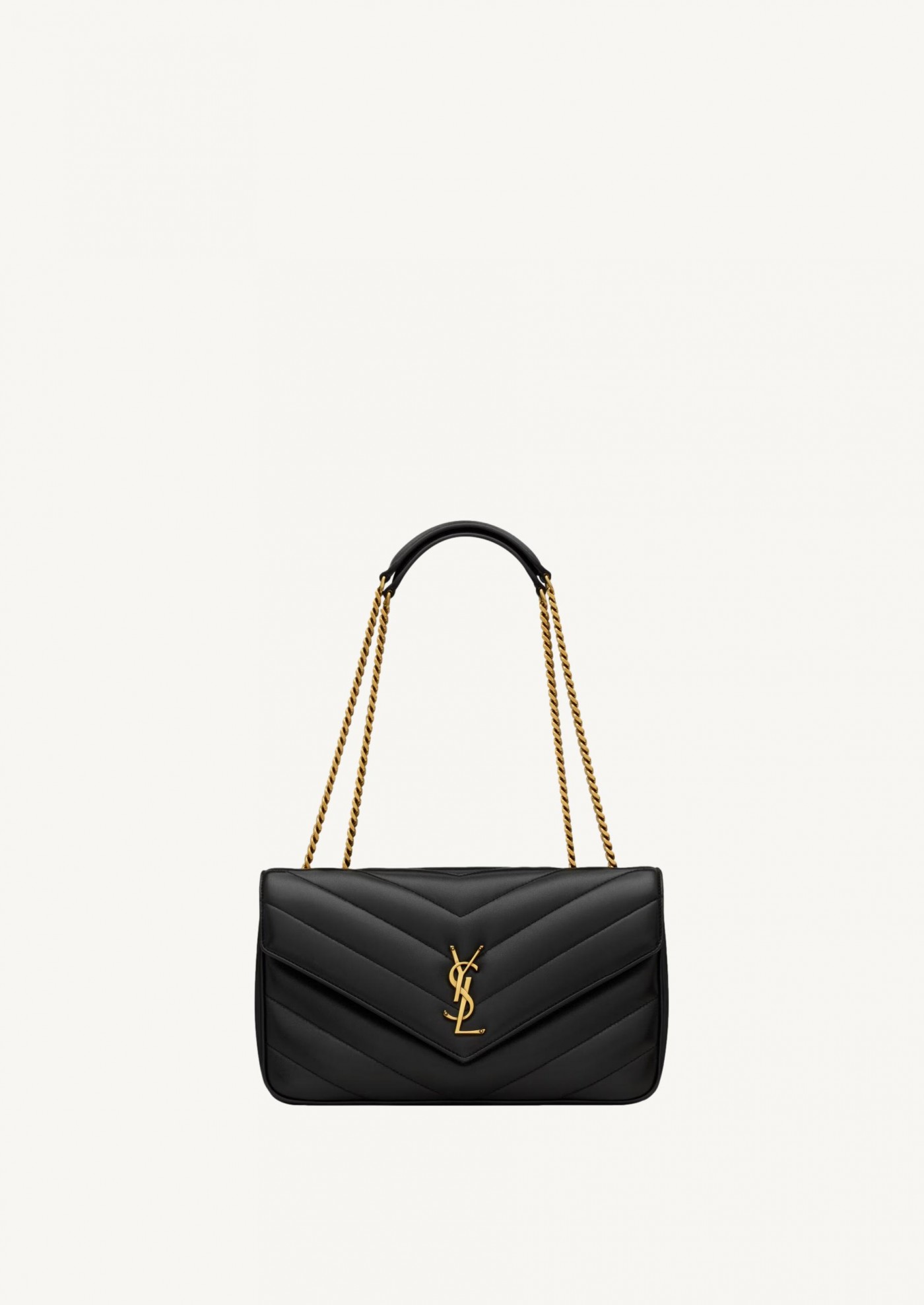 LOULOU MEDIUM CUIR MATELASSÉ NOIR