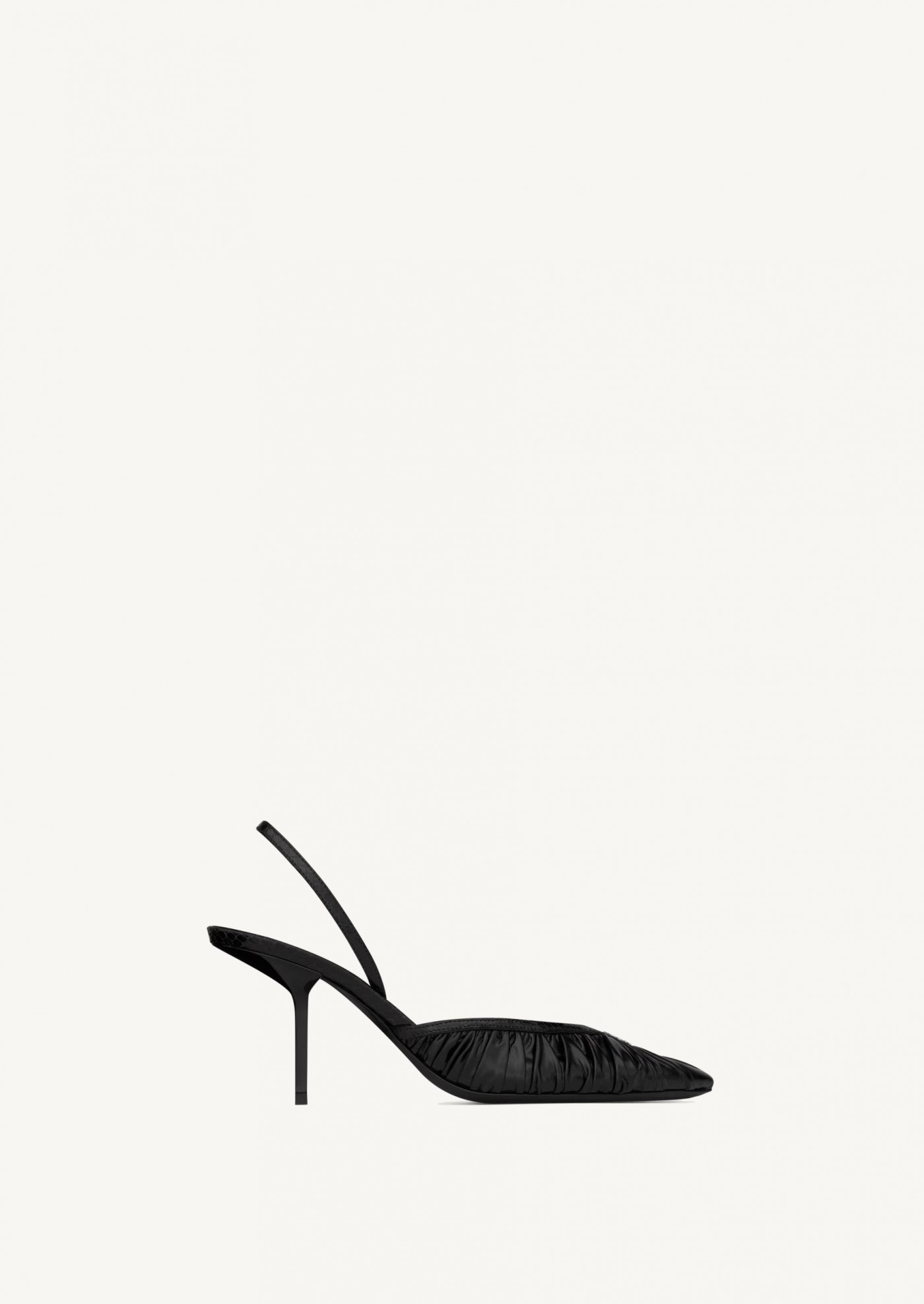 FOLIE slingbacks en cuir lisse et imprimé python
