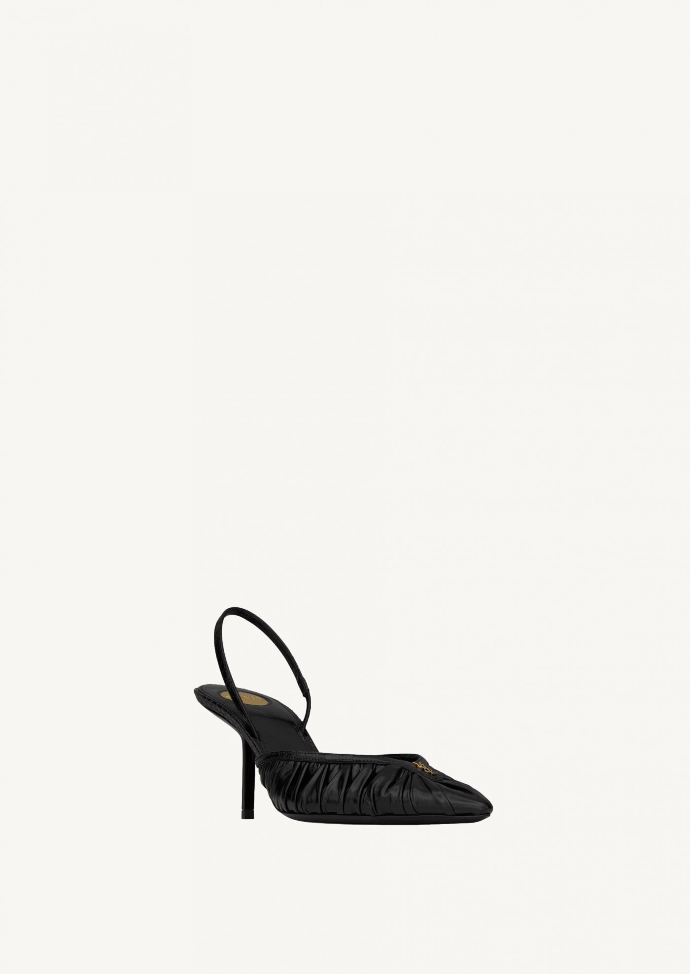 FOLIE slingback pumps in smooth leather and python-print leather. Saint Laurent