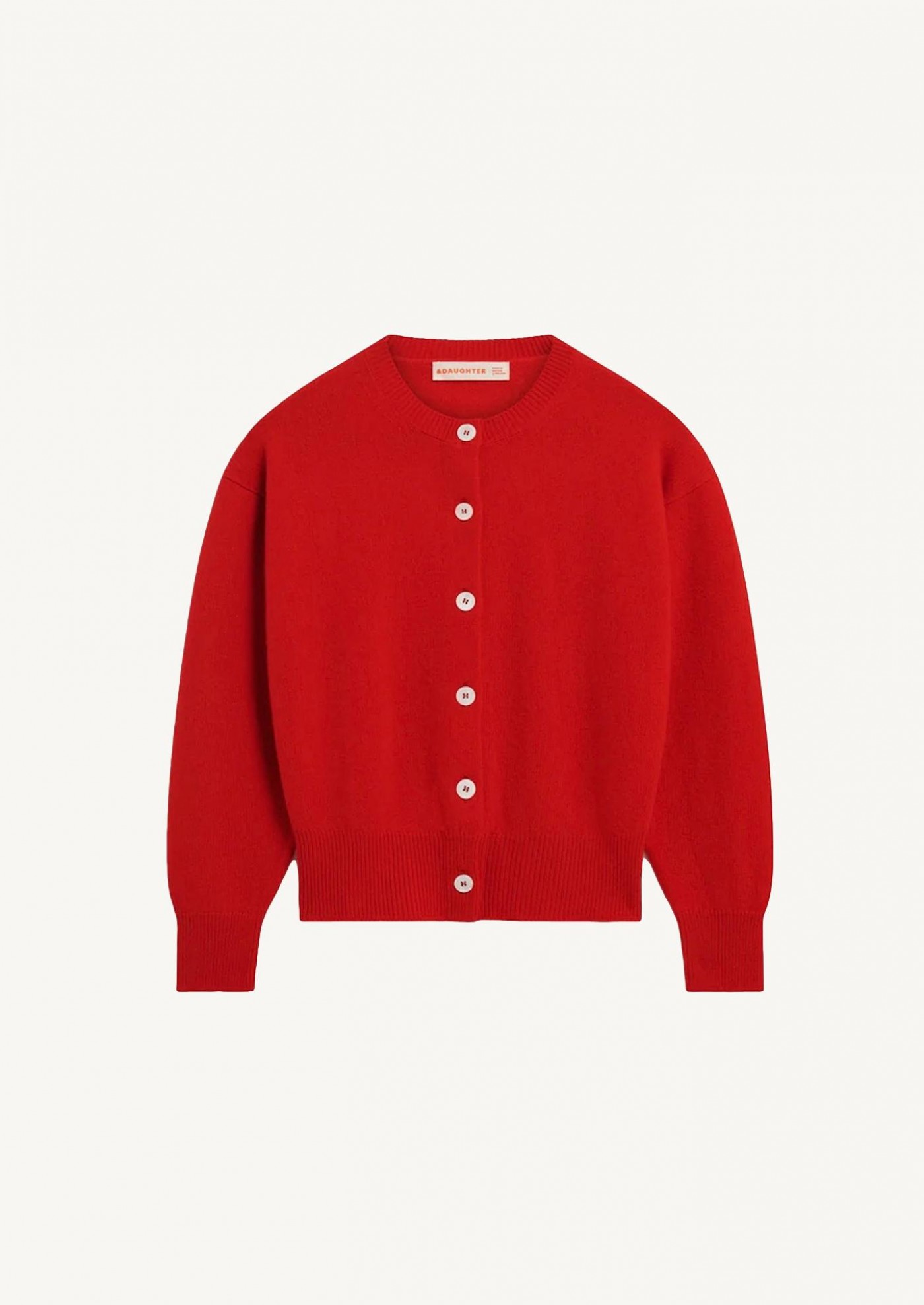 CARDIGAN ADA CREWNECK RED POPPY