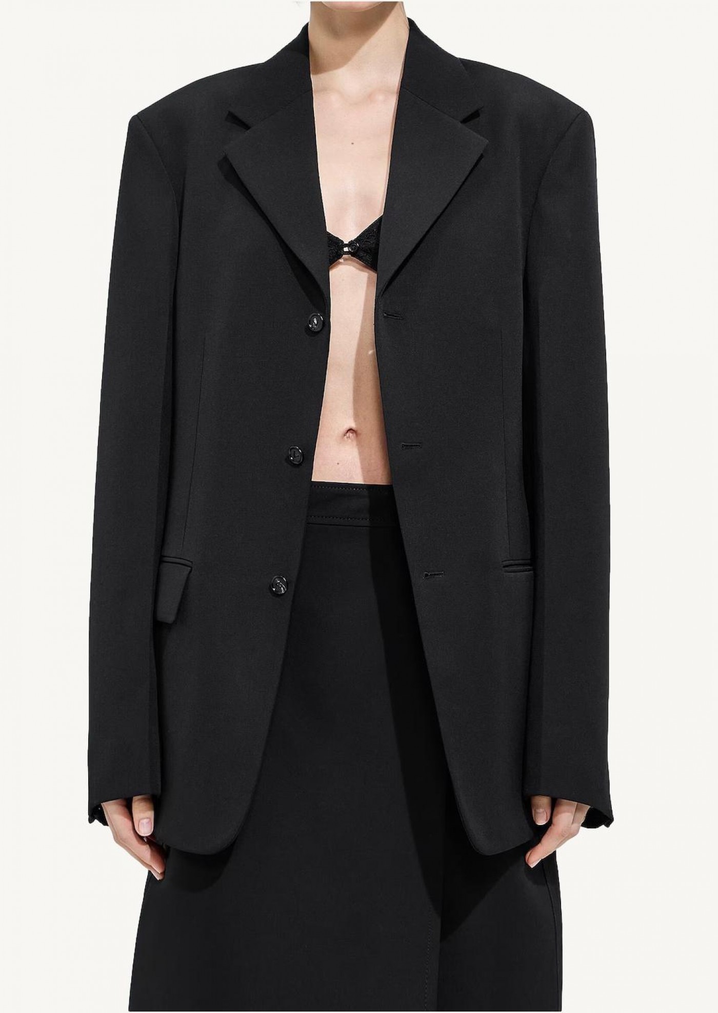 VESTE EN LAINE GRAIN DE POUDRE