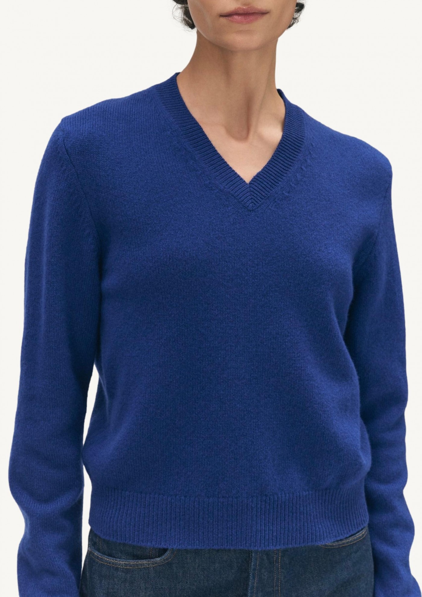Pull Sligo à col en V BLUE SMALT