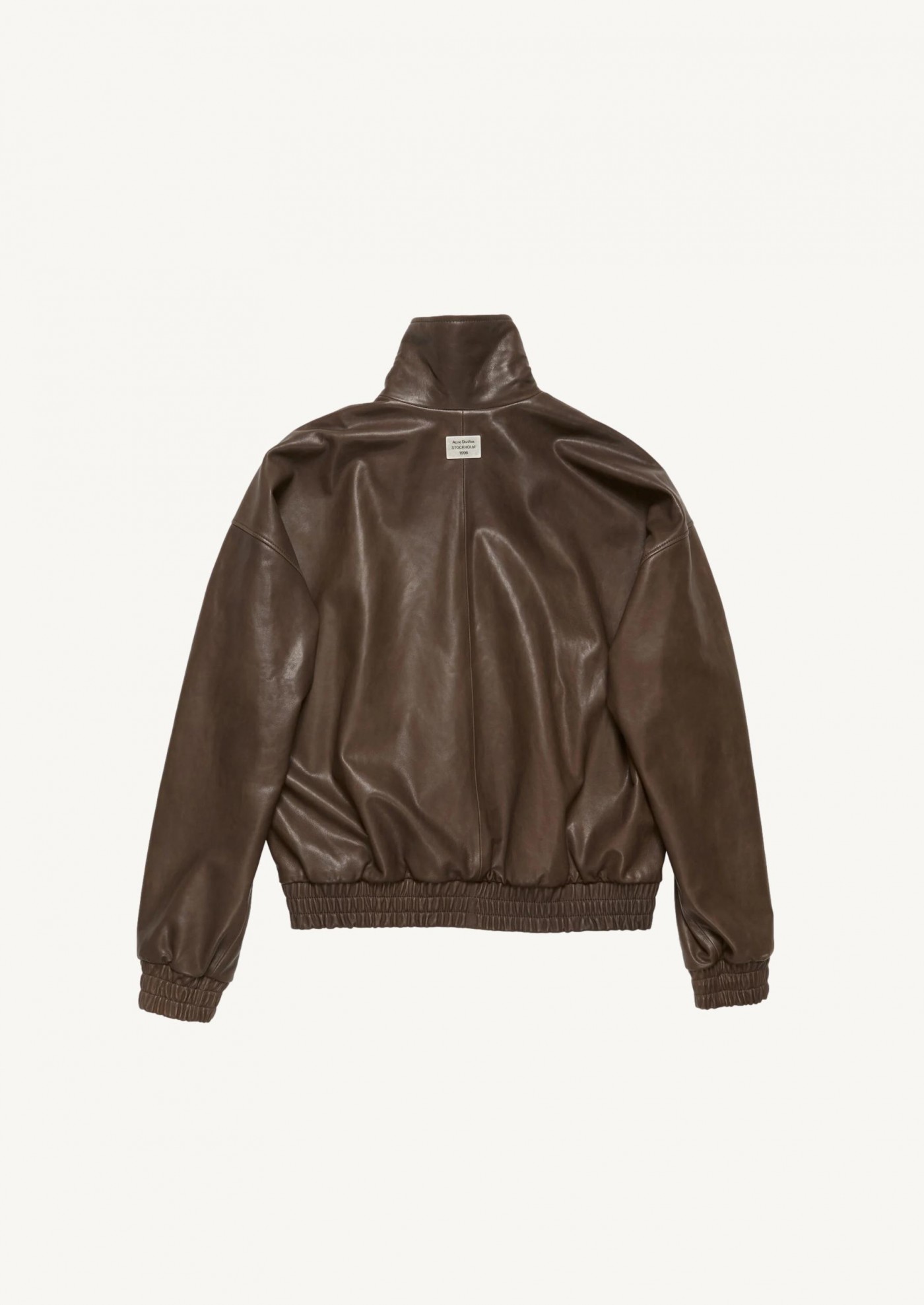 blouson en cuir BROWN DARK