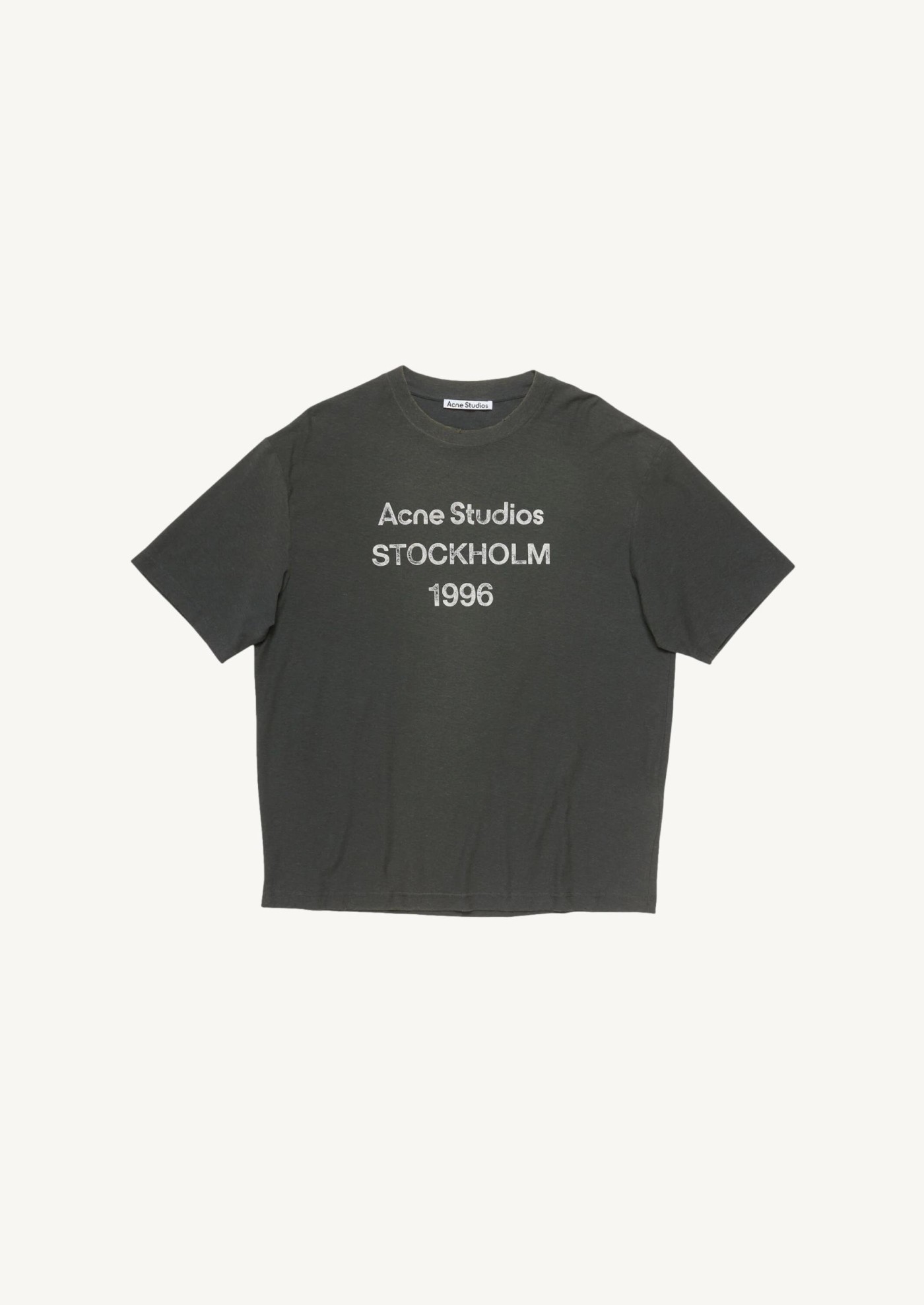 Logo T-Shirt in Faded Black Acne Studios Men