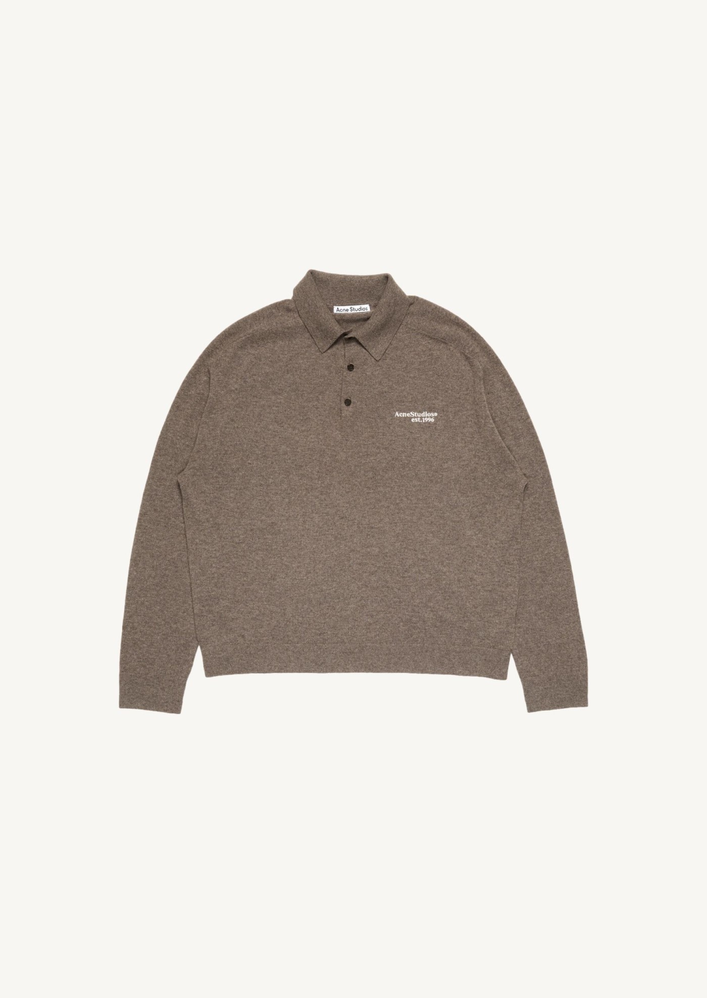 POLO EN LAINE TRICOTEEBROWN MELANGE