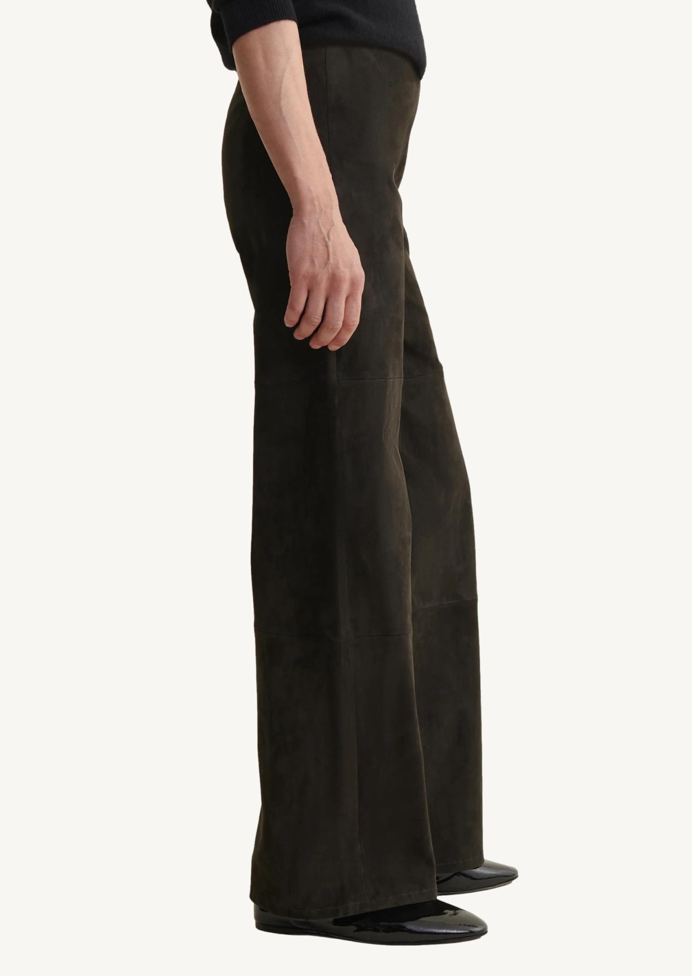 Pantalon Karina droit en daim Iron Arma