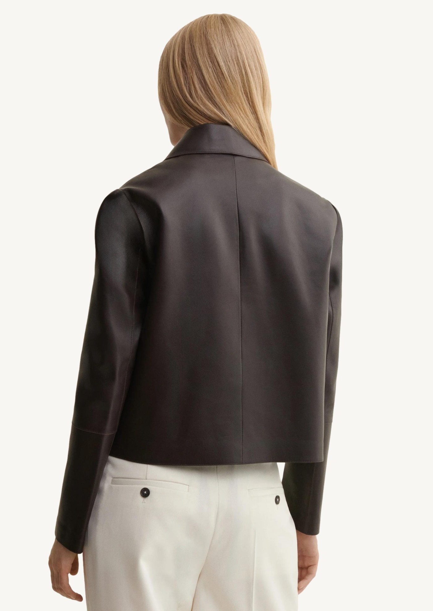 Veste Emy classique en cuir Marron Arma