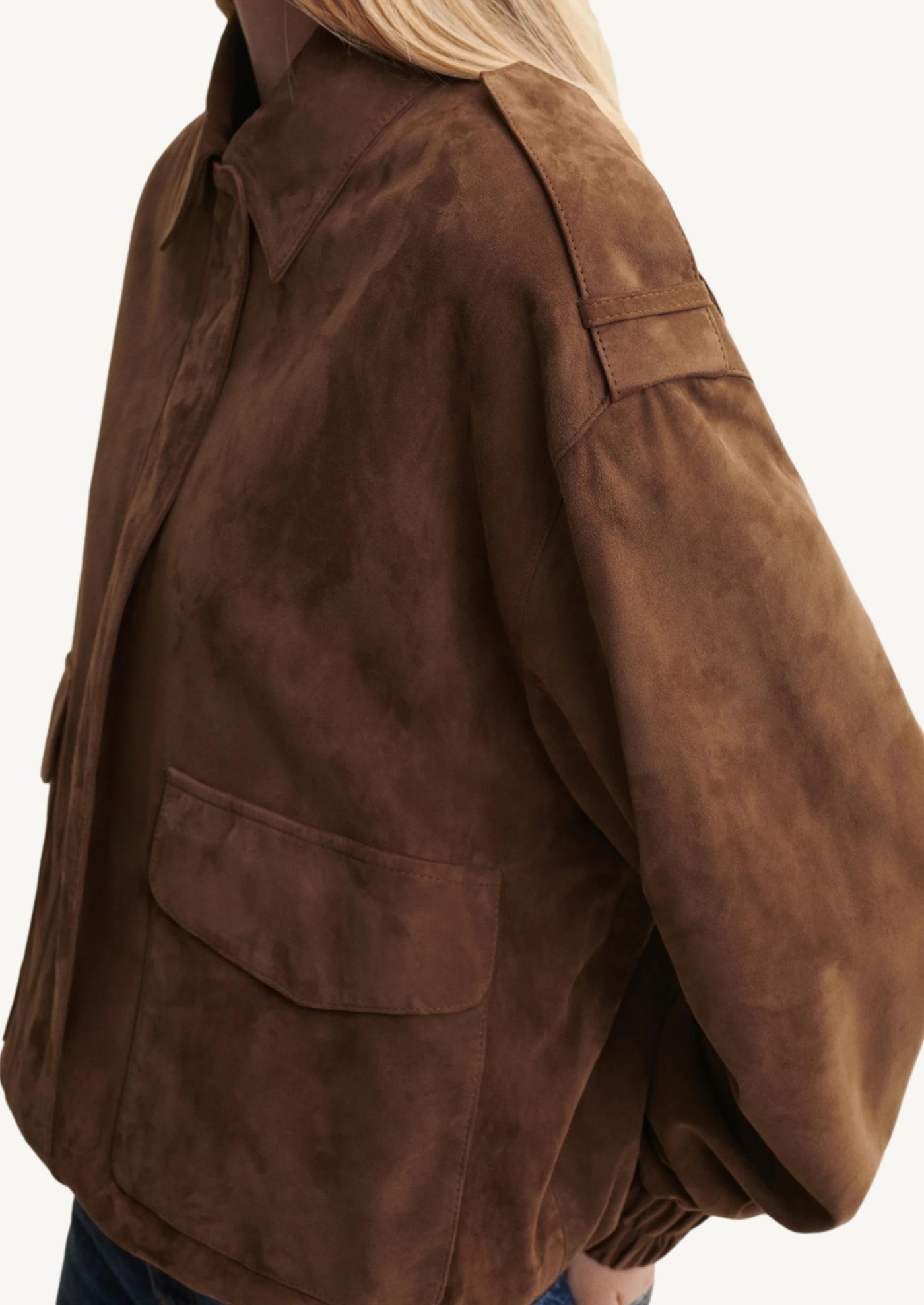 Veste Halti bomber en daim Marron Arma