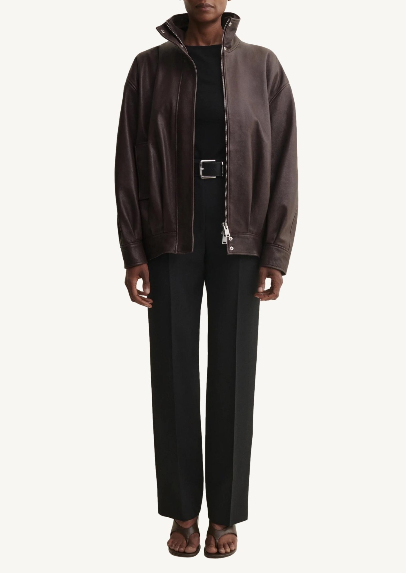 Veste en cuir Paula Marron Arma