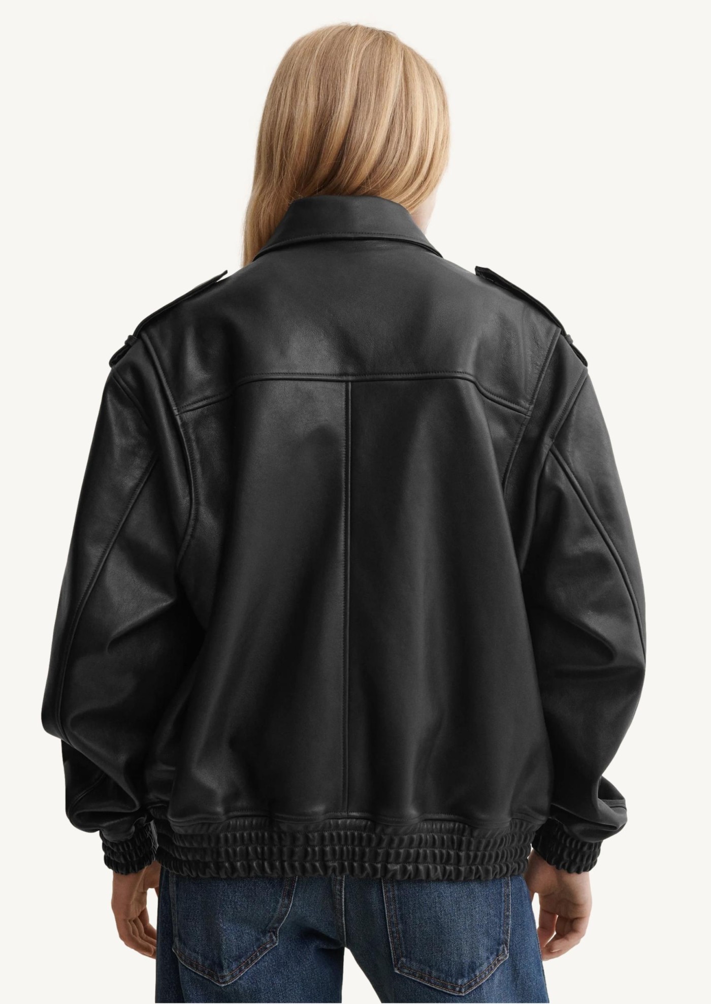 Veste Astra bomber en cuir Noir Arma