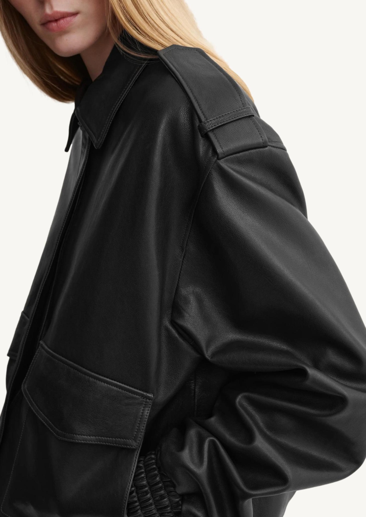 Veste Astra bomber en cuir Noir Arma