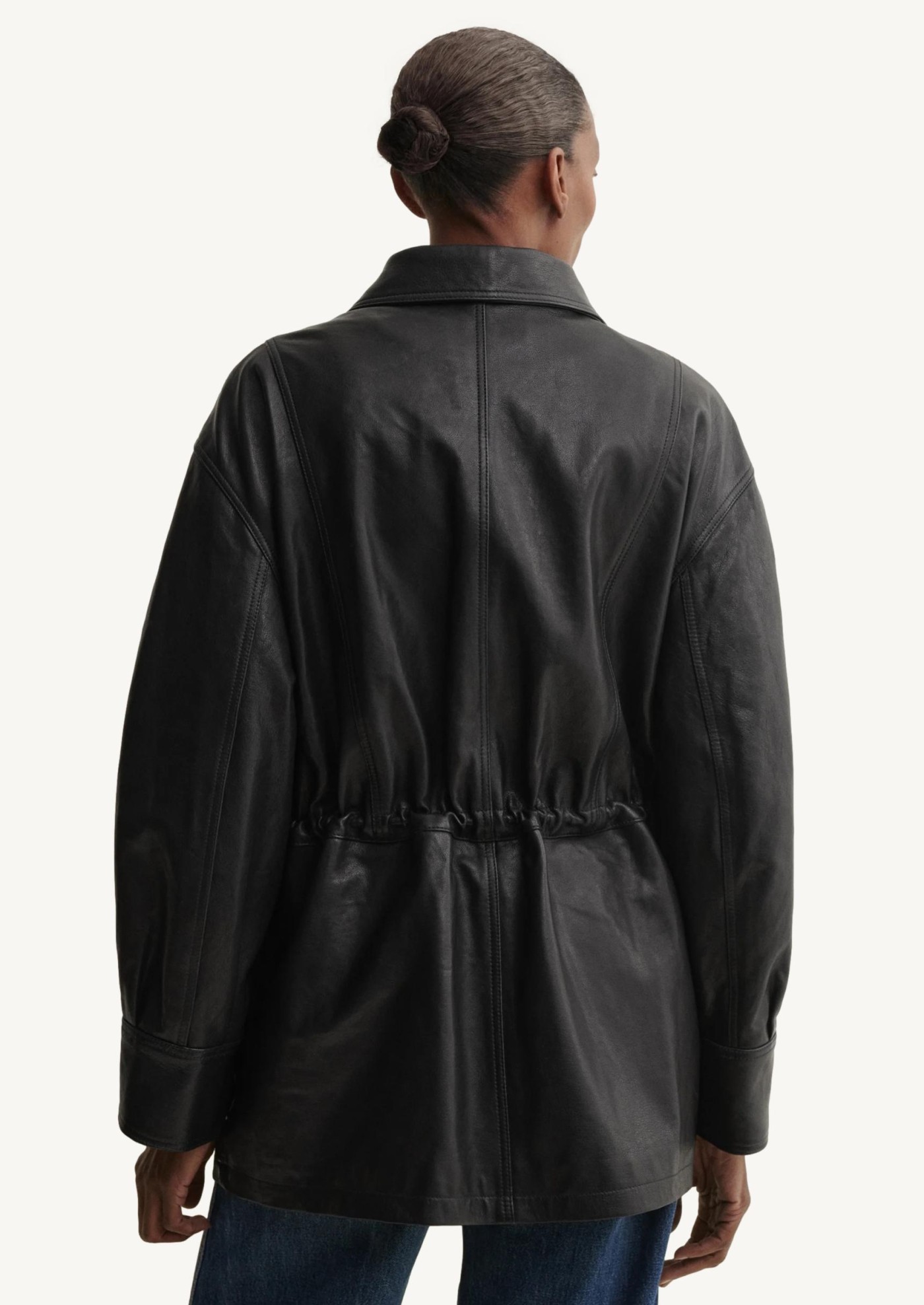 Maeve Black Leather Field Jacket Arma