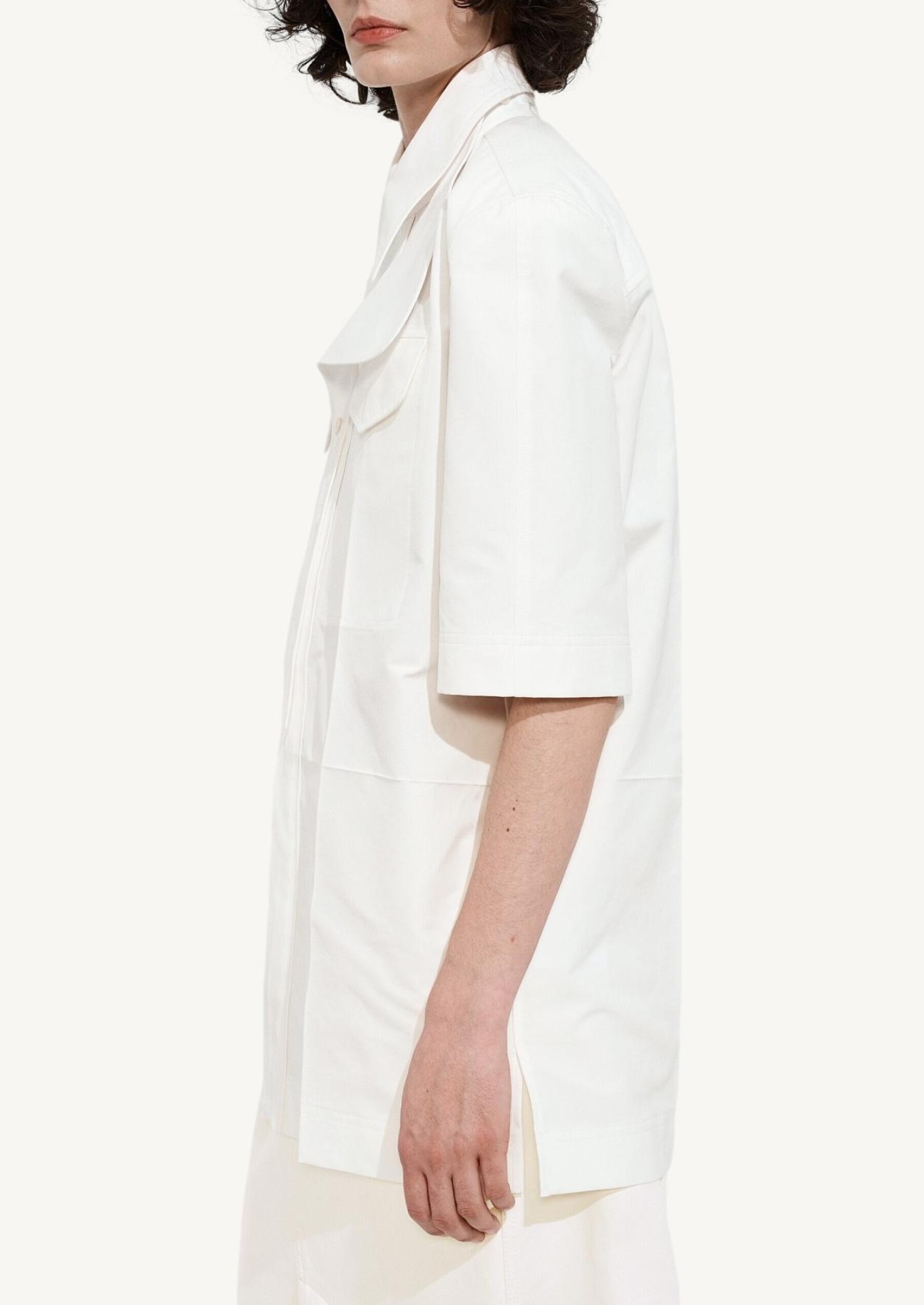 Chemise compacte en toile de coton