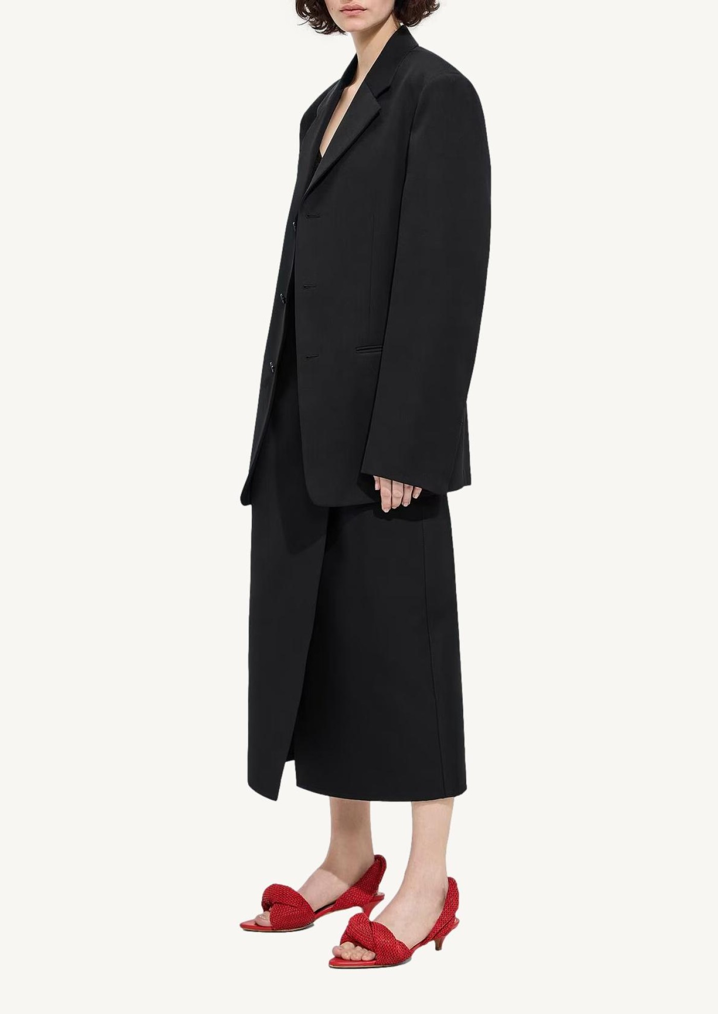 VESTE EN LAINE GRAIN DE POUDRE